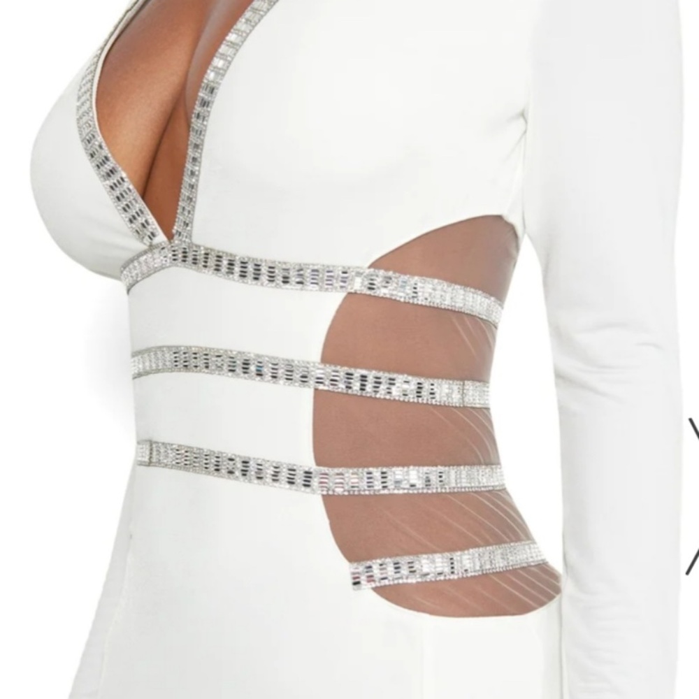 Sparkly V-Neck Gown